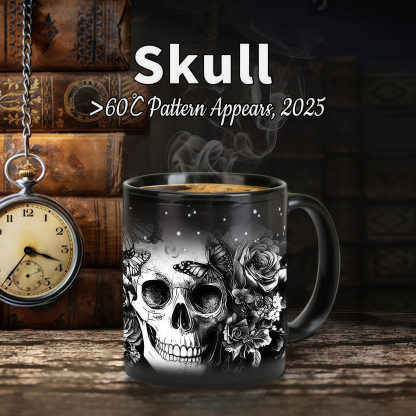 Skull and Rose Color-Changing Mug