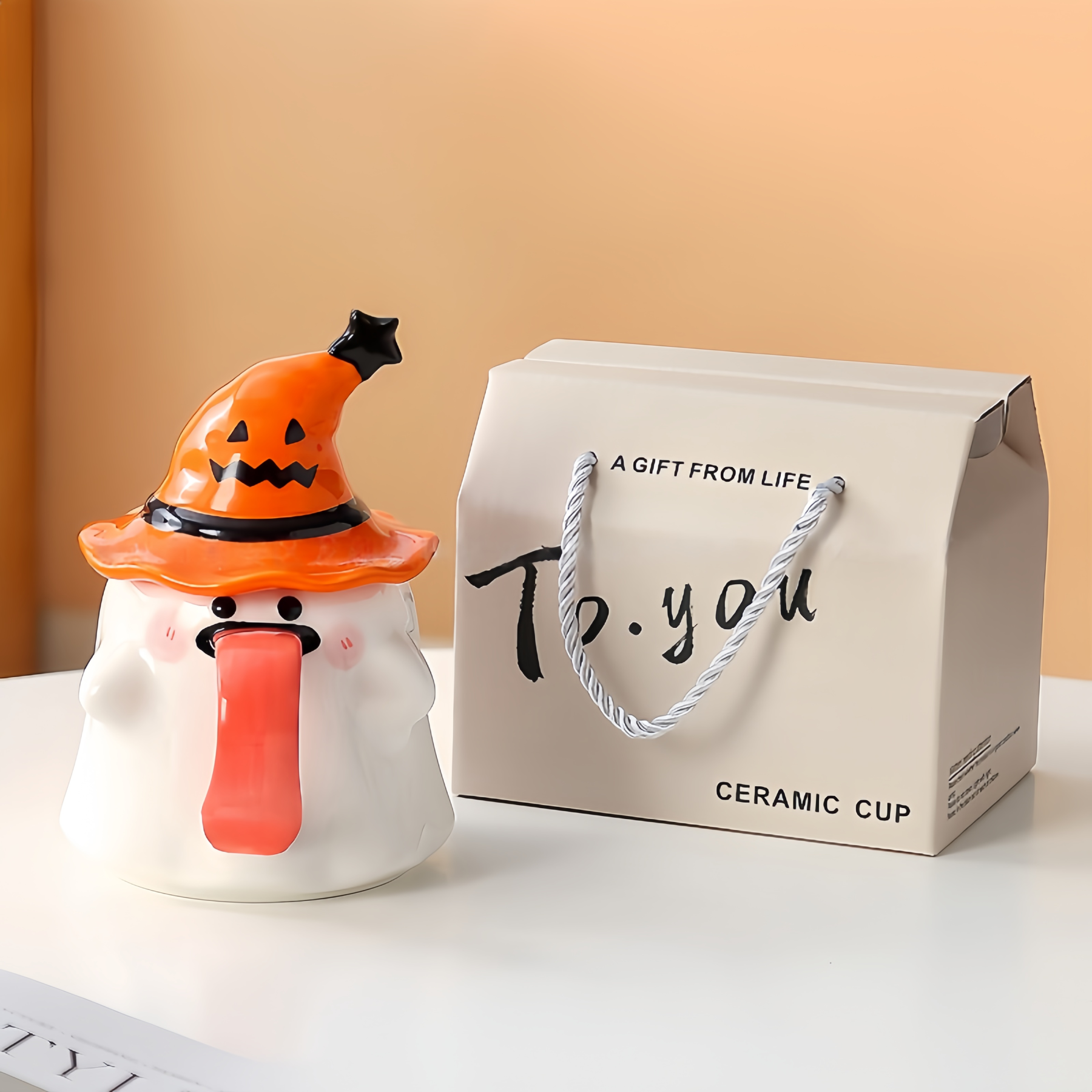 Christmas Ghost Ceramic Mug