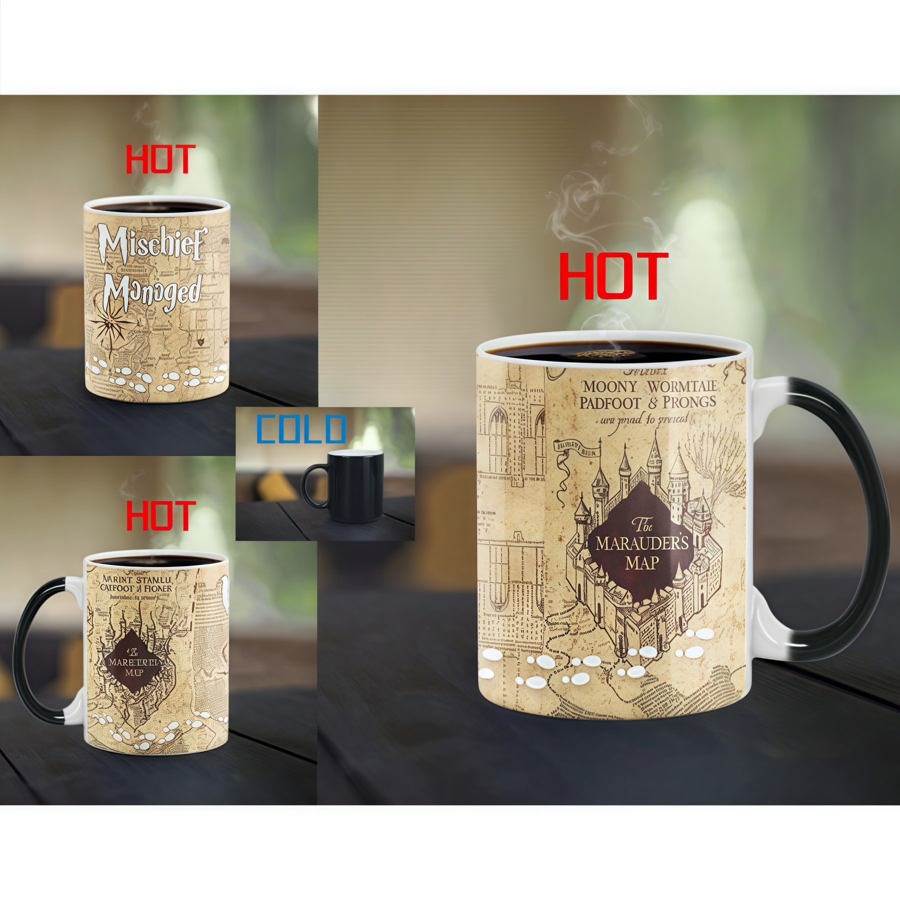 Harry Potter Marauder's Map Heat - Changing Mug