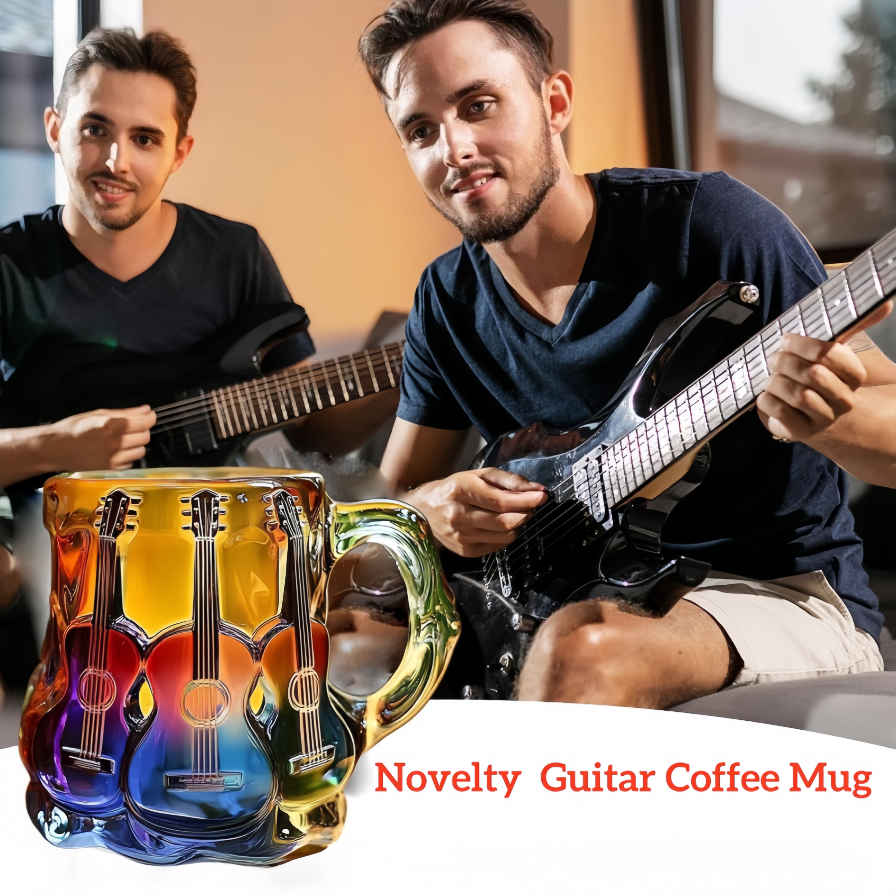 Novelty  Guitar Coffee Mug