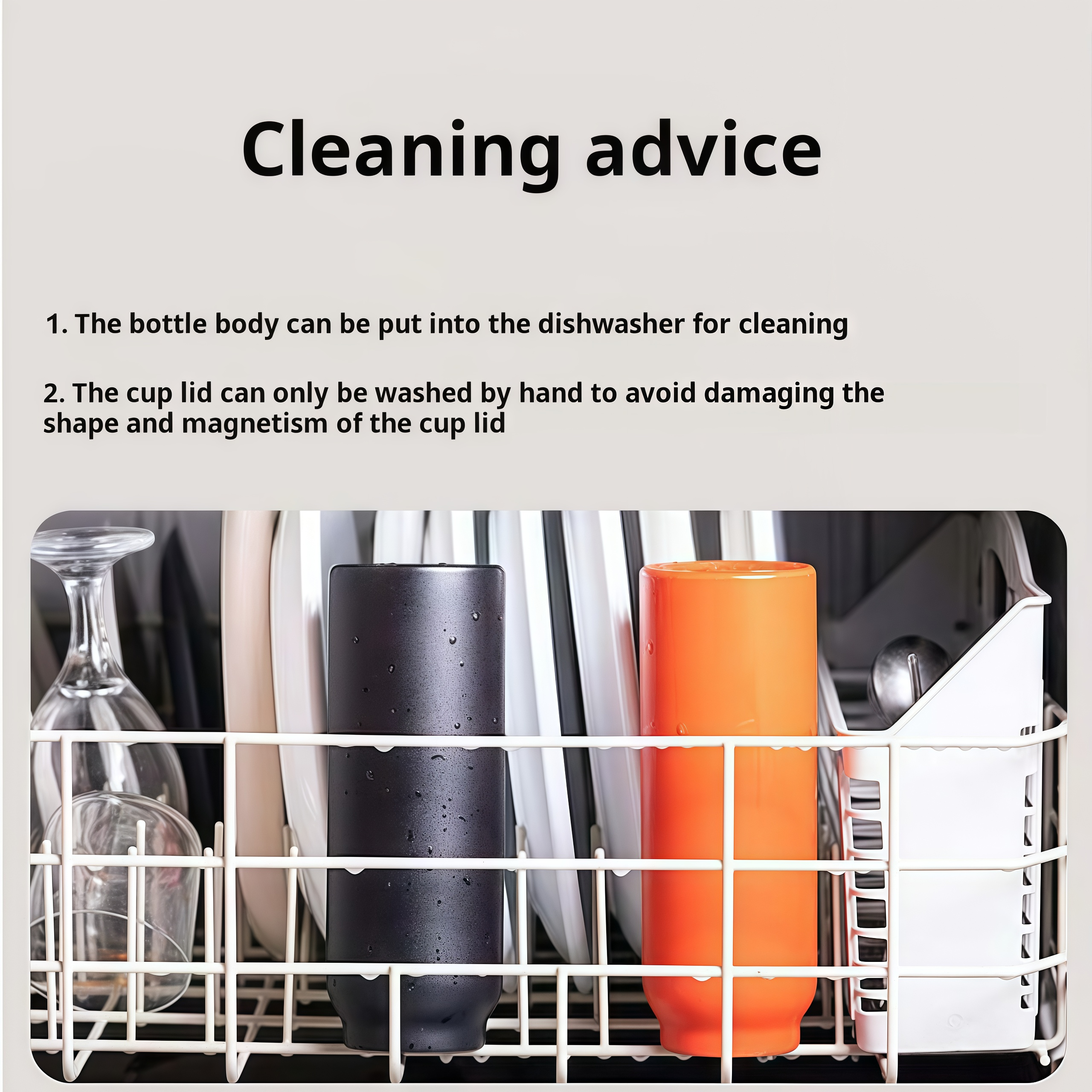 Magnetic suction stand, large-capacity, portable sports water bottle