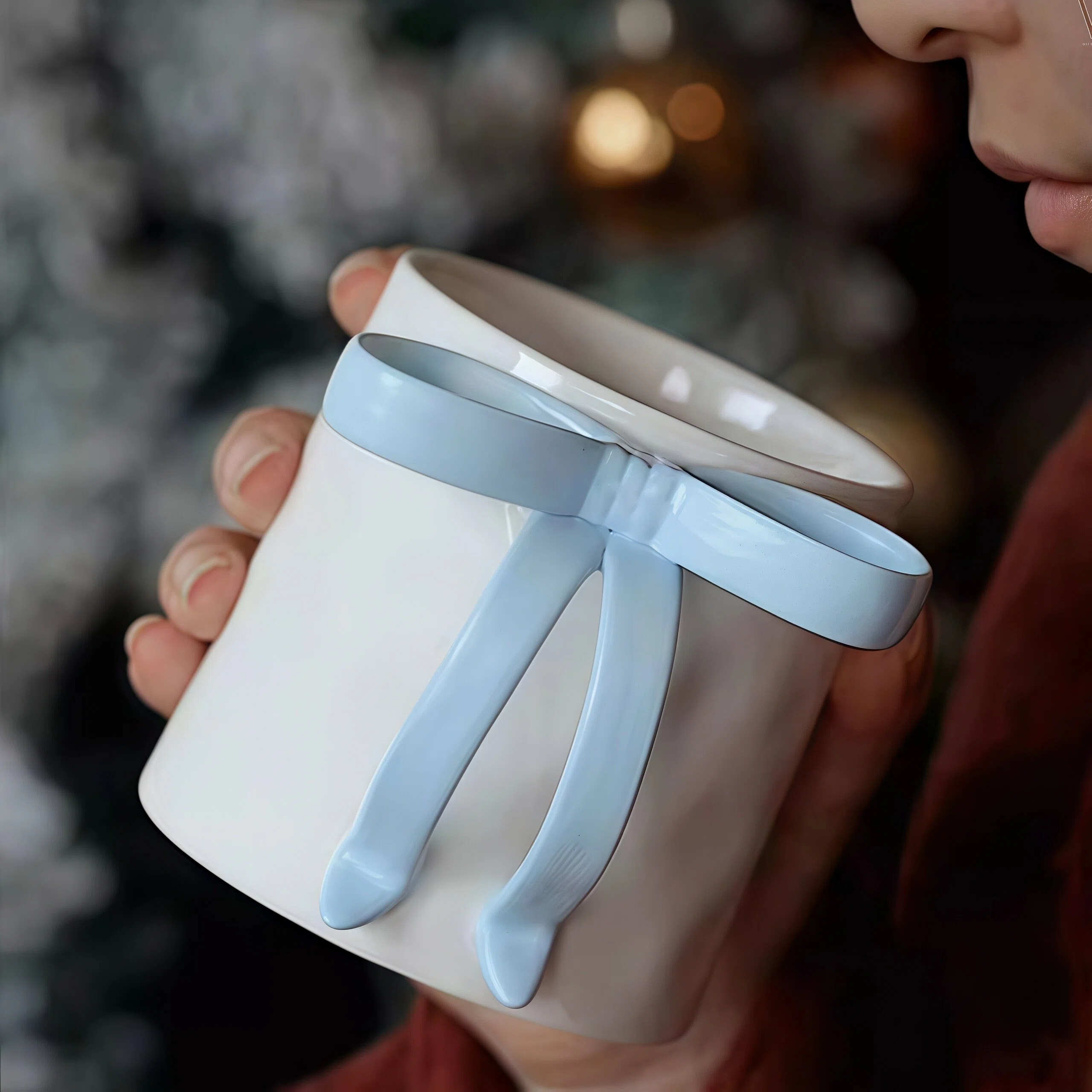 3D Bow Ceramic Mug