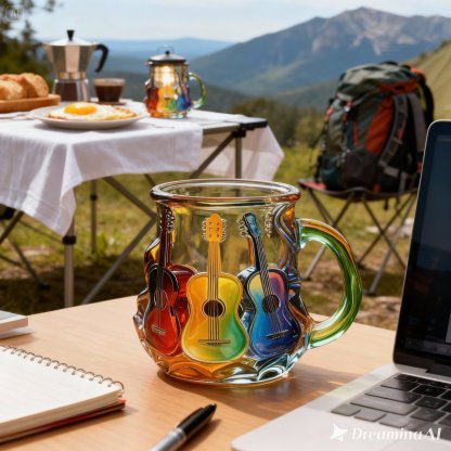 Novelty  Guitar Coffee Mug