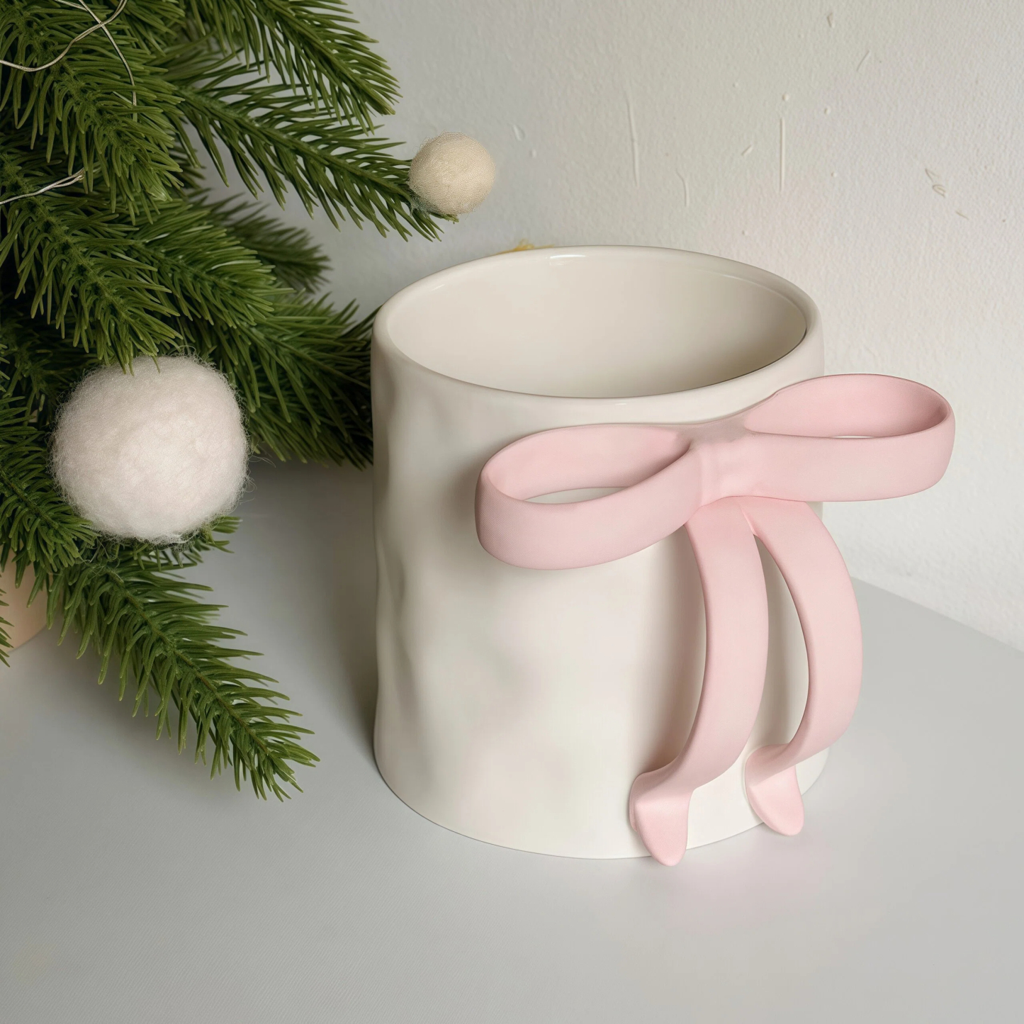 3D Bow Ceramic Mug