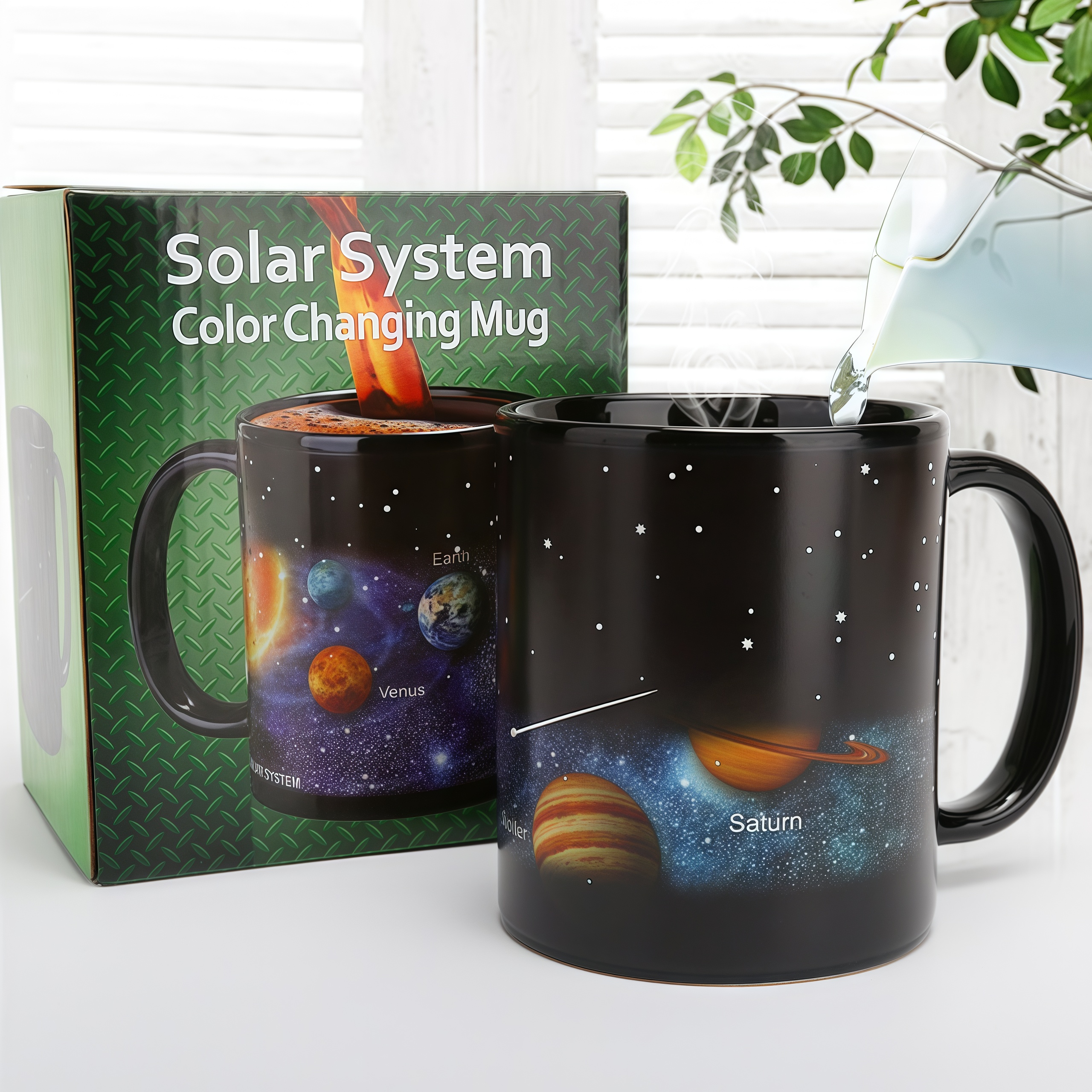 Starry Sky Solar System Color-Changing Mug