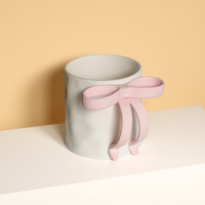 3D Bow Ceramic Mug