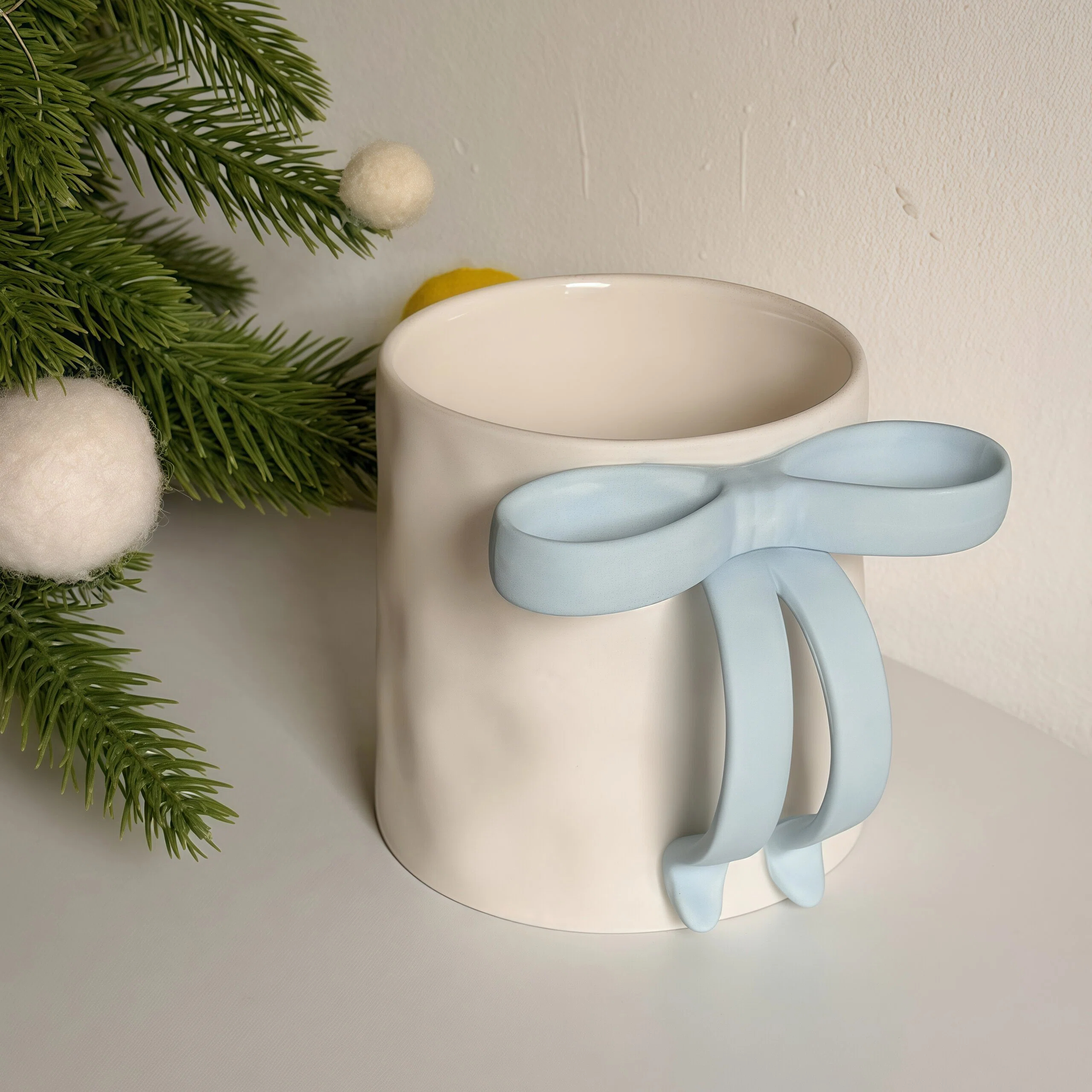 3D Bow Ceramic Mug