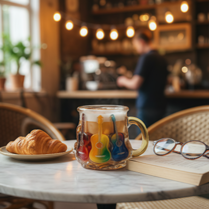 Novelty  Guitar Coffee Mug