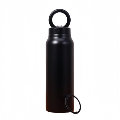 Magnetic suction stand, large-capacity, portable sports water bottle