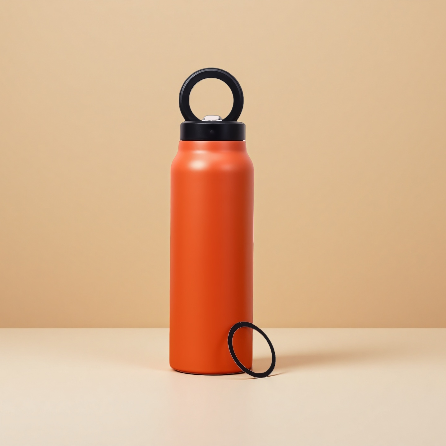 Magnetic suction stand, large-capacity, portable sports water bottle