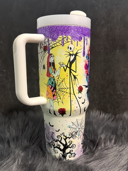 Car-mounted luminous thermos cups on Christmas Eve