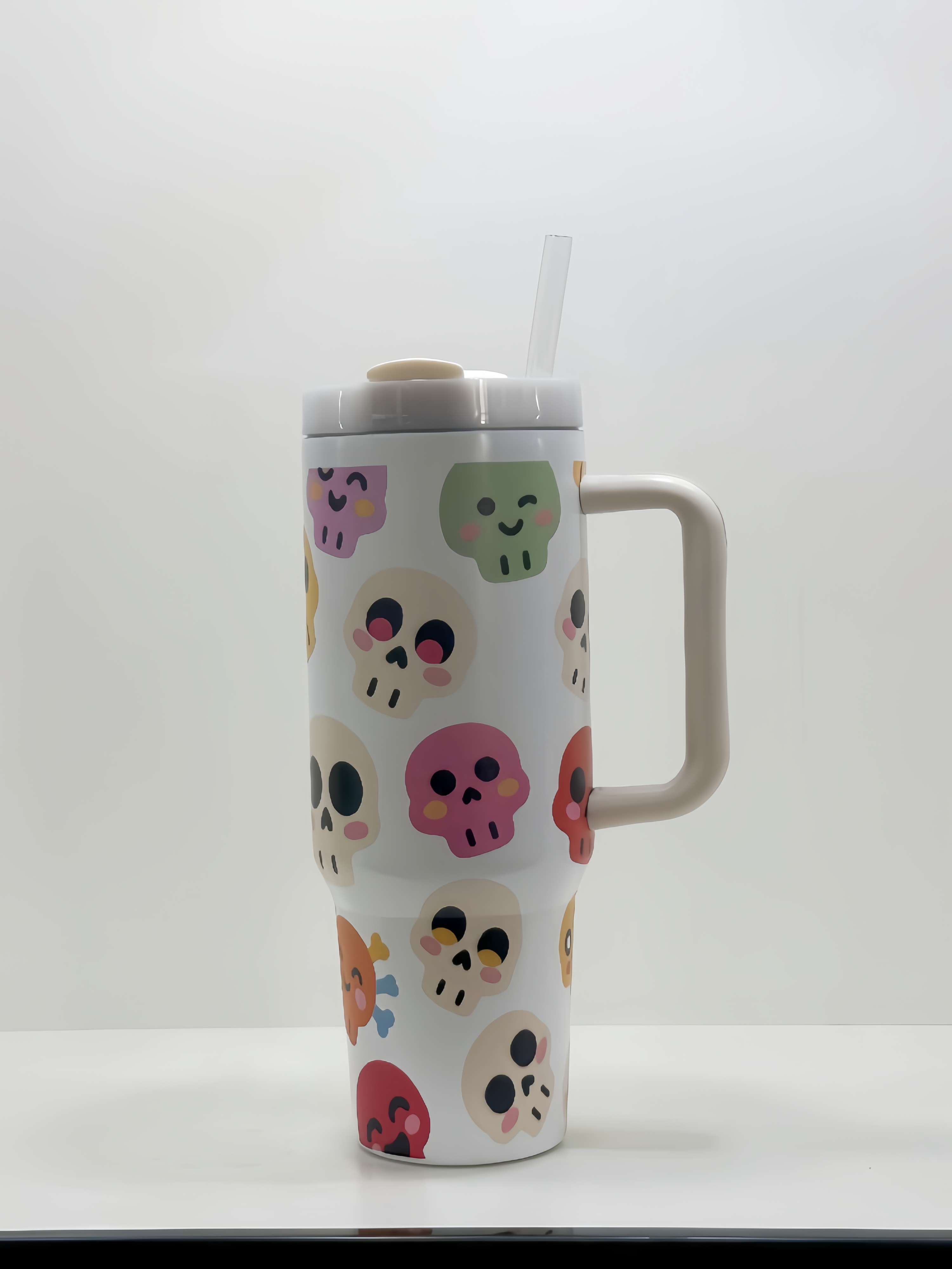 Christmas and Halloween Hot New Style Luminous 40 Ice Cup, High-Value Insulated Cup, Color-Changing Gift