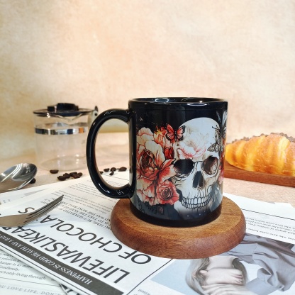 Skull and Rose Color-Changing Mug