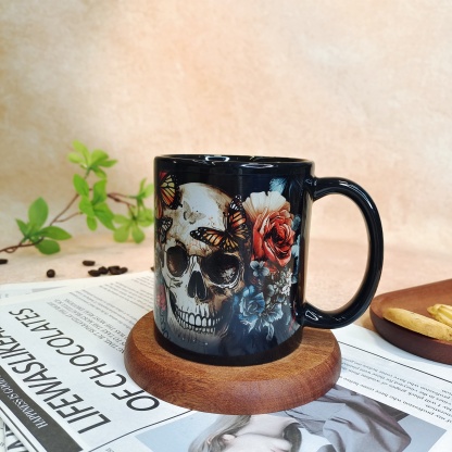 Skull and Rose Color-Changing Mug