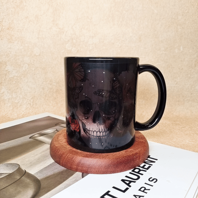 Skull and Rose Color-Changing Mug