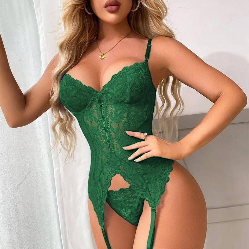 French Lace Backless Bodysuit – Slim-Fit Vintage Couture Style