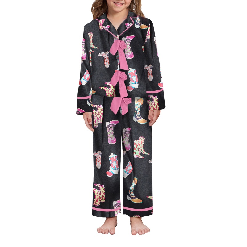 Christmas Digital Print Long Sleeve Pajama Set for Women