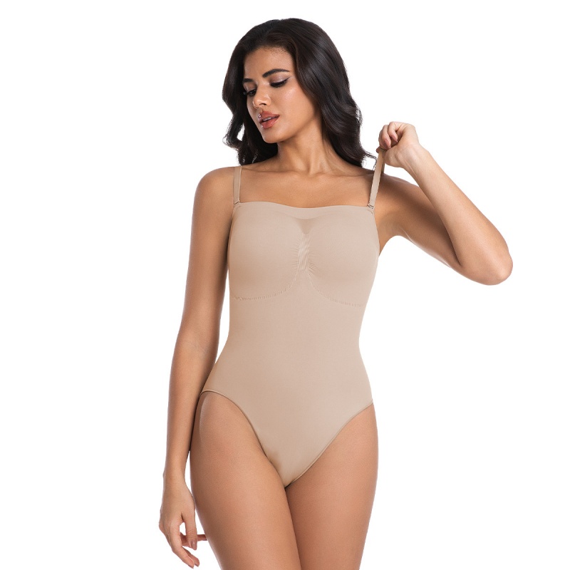 Removable-Strap Square-Neck Sculpting Bodysuit