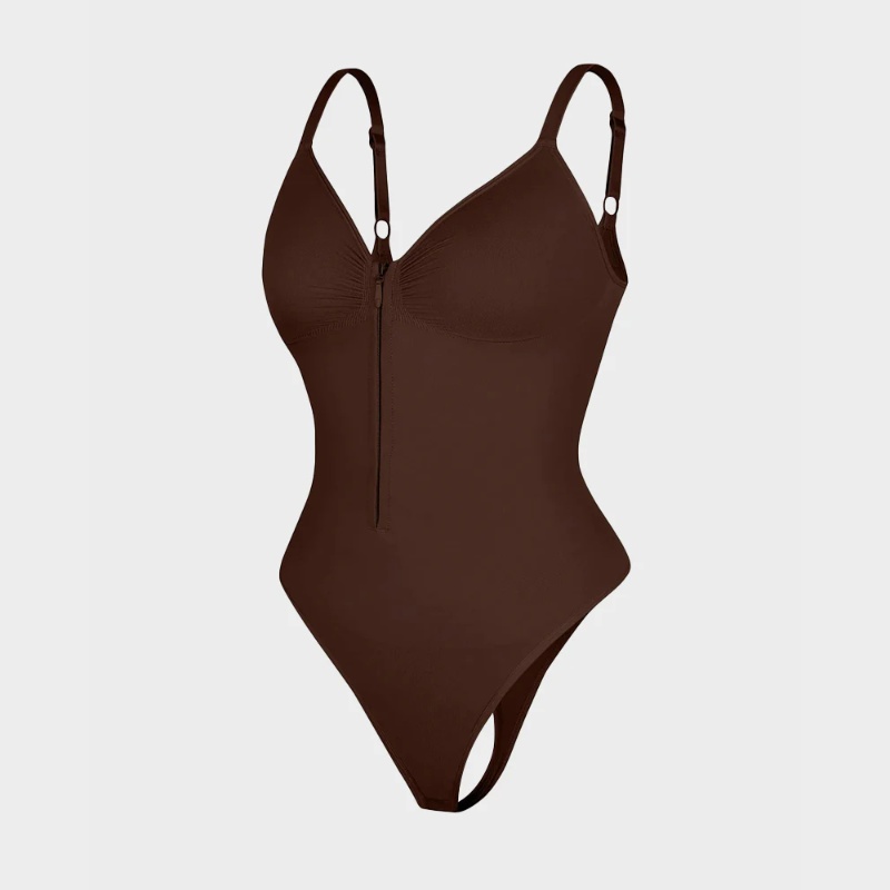 Seamless Shaping Tummy Control Zipper Bodysuit
