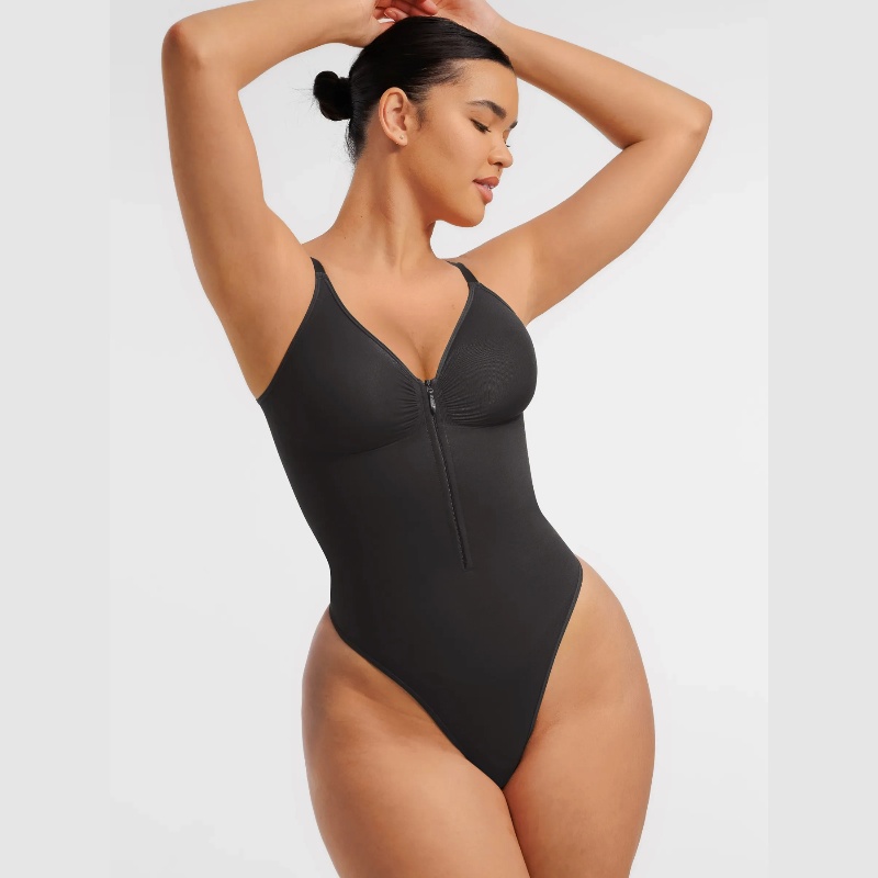 Seamless Shaping Tummy Control Zipper Bodysuit
