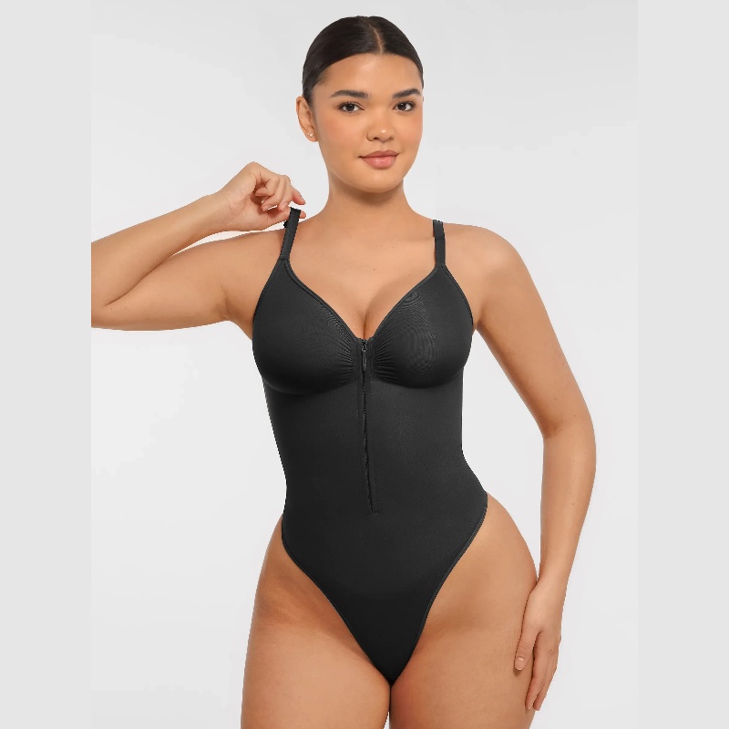 Seamless Shaping Tummy Control Zipper Bodysuit