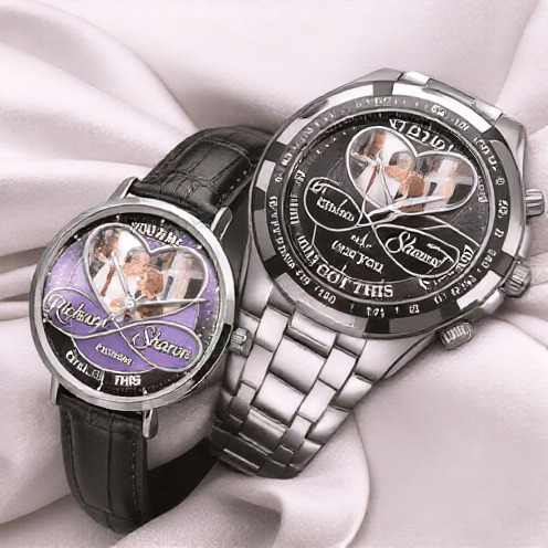 Love on your wrist - Couple Photo Upload - Custom Stainless Steel Watches