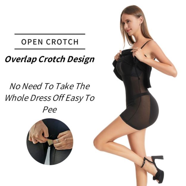 ribbed body-shaping dress with built-in shapewear