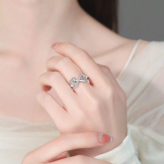 Elegant Infinity Band with Brilliant Crystal