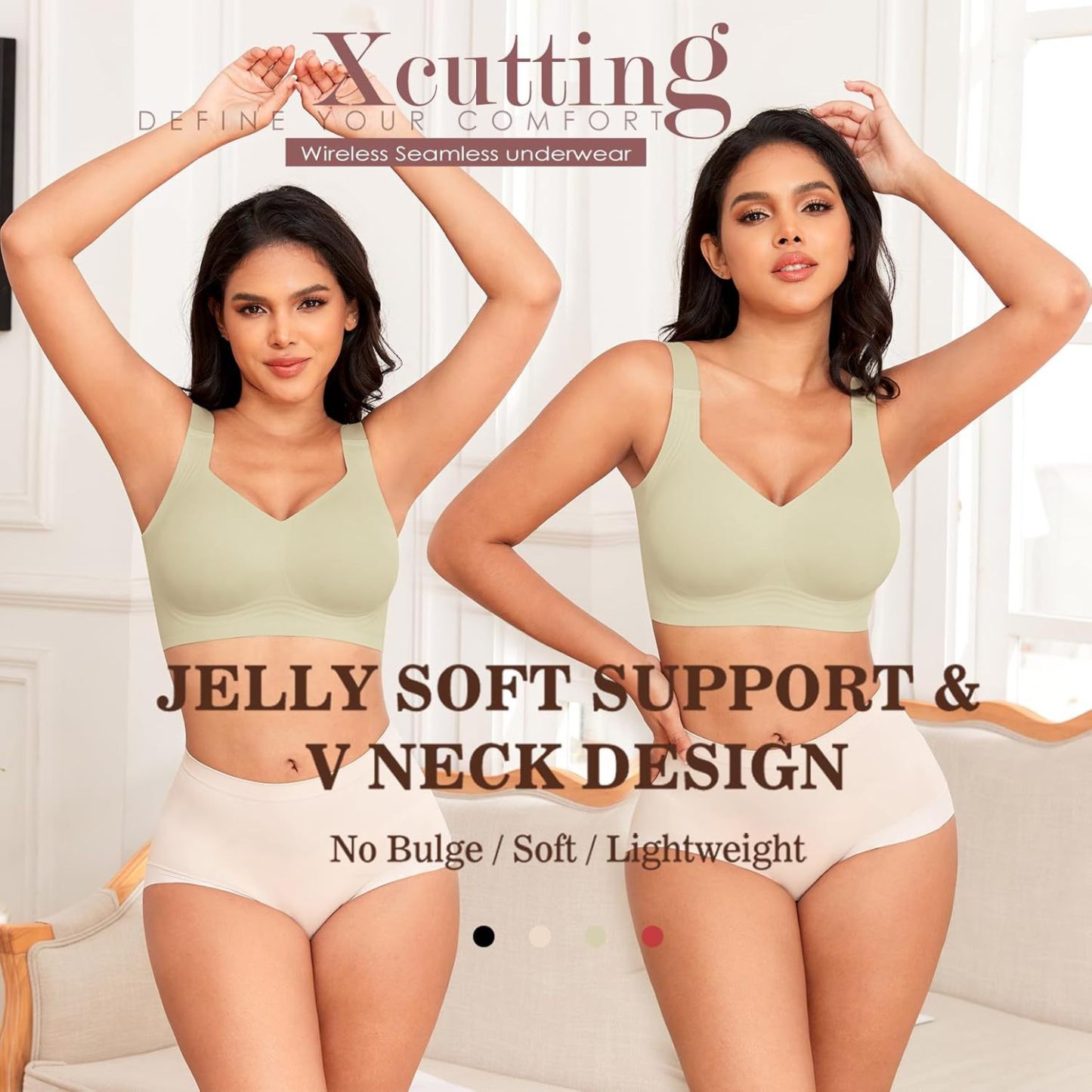 Seamless Soft-Support Wireless Bra for Full Bust