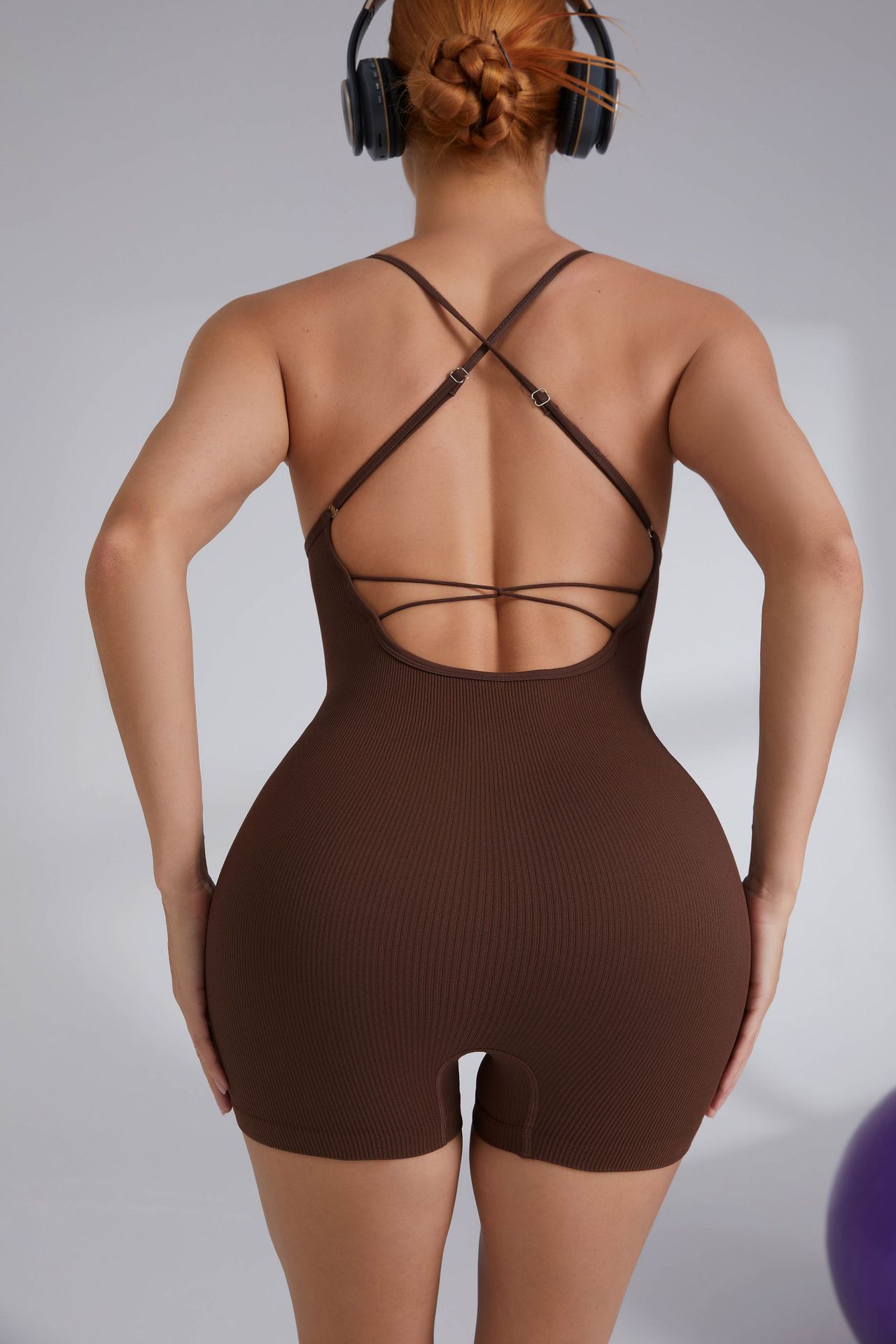 Backless Workout Jumpsuit