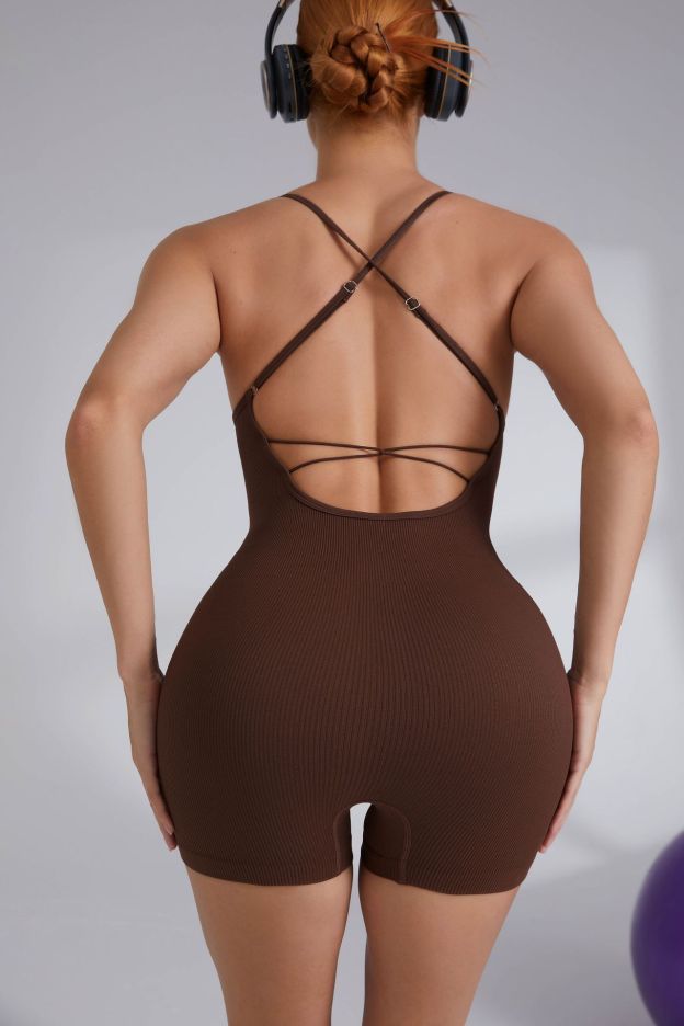 Backless Workout Jumpsuit