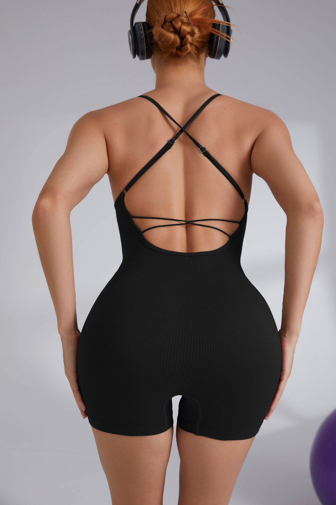 Backless Workout Jumpsuit