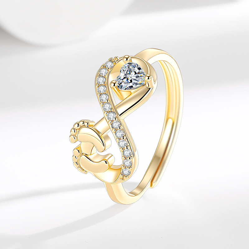 Elegant Infinity Band with Brilliant Crystal