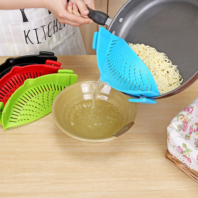 Clip-On Silicone Pot Strainer – Heat Resistant 🍝