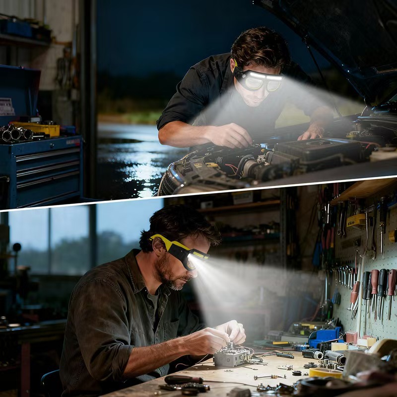 COB LED Sensor Headlamp Glasses 🔦
