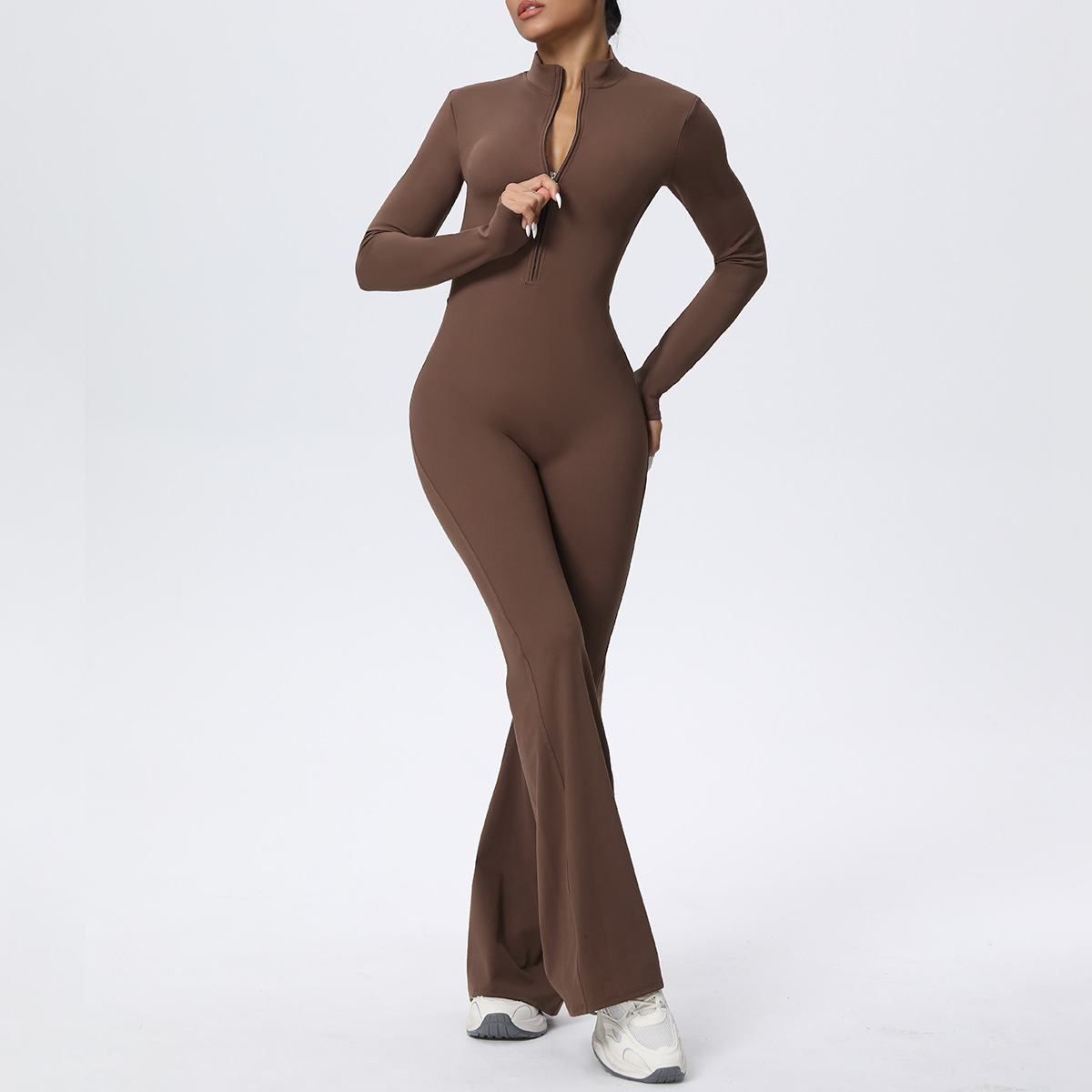 Cloud-Feel Long Sleeve Seamless Yoga Jumpsuit