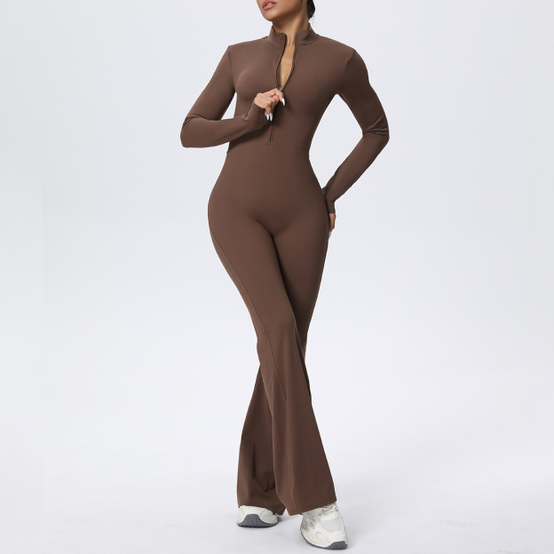 Cloud-Feel Long Sleeve Seamless Yoga Jumpsuit