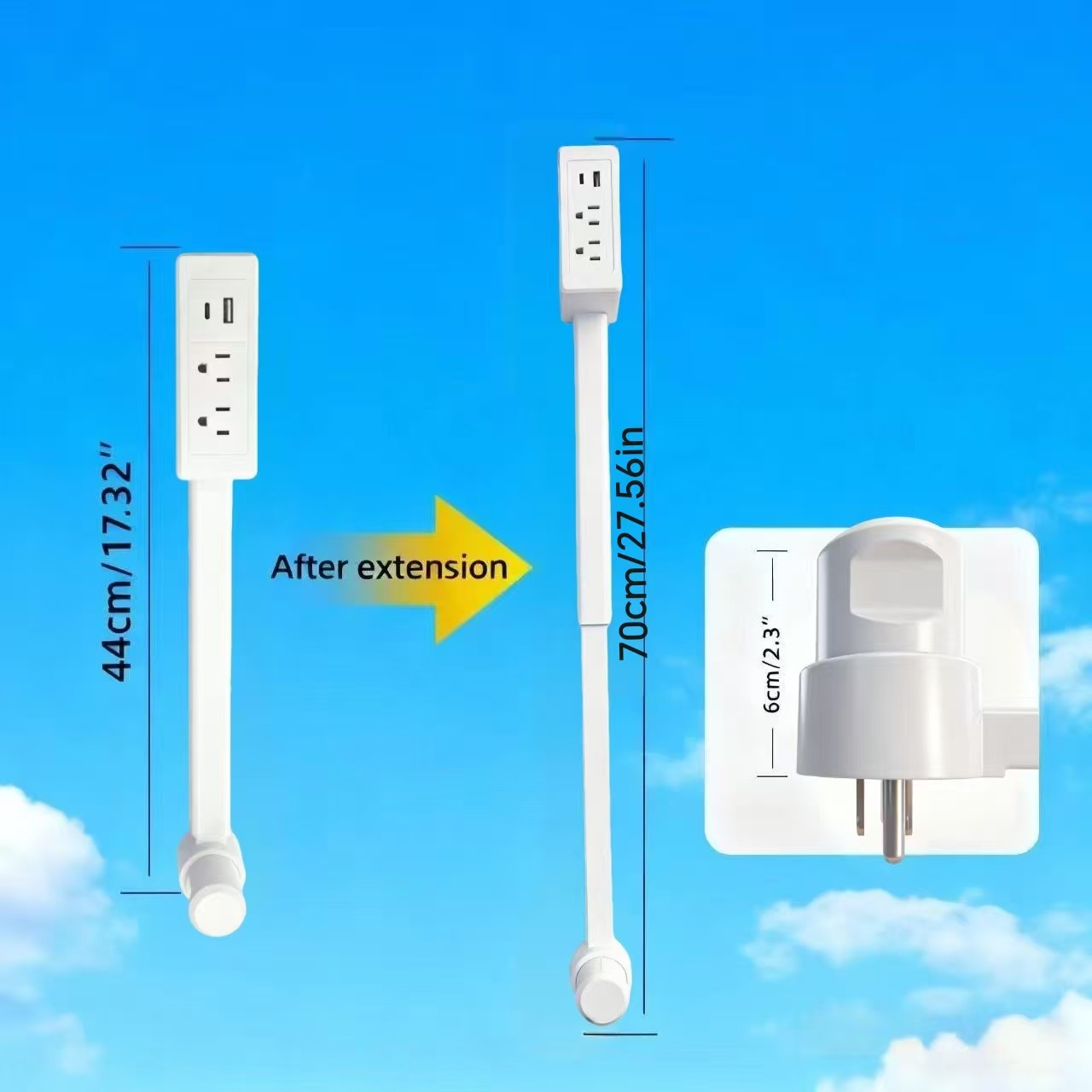 Electrical Outlet Extender for Sofa and Bedside