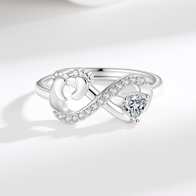 Elegant Infinity Band with Brilliant Crystal