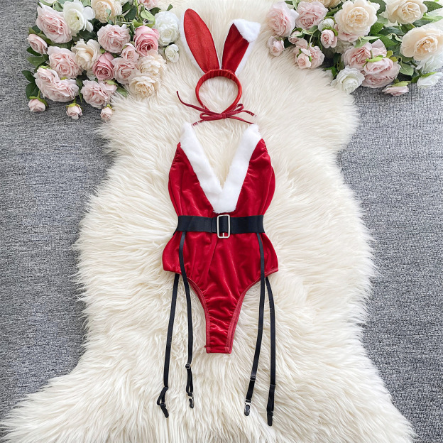 Sexy Christmas Bunny Girl Bodysuit
