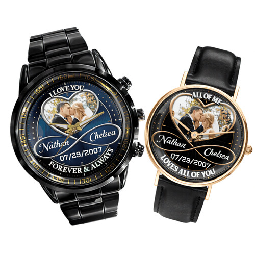 Love on your wrist - Couple Photo Upload - Custom Stainless Steel Watches