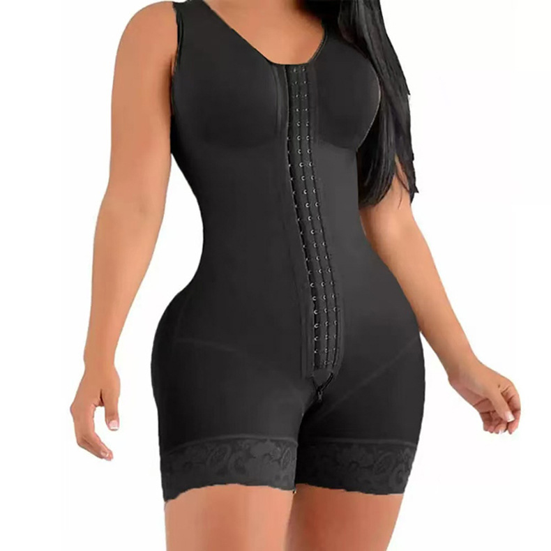 Enhanced Double-Layer Waist Trainer Tummy Control Open-Crotch Shapewear Bodysuit