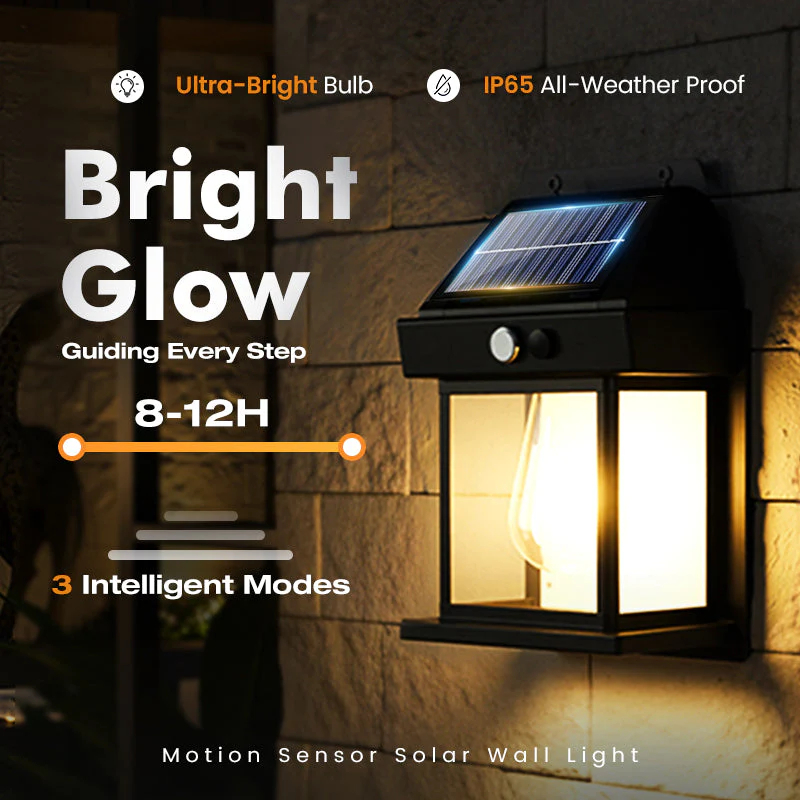 💡 SOLAR WALL LIGHT - Motion Sensor & Weatherproof 🌟🛒
