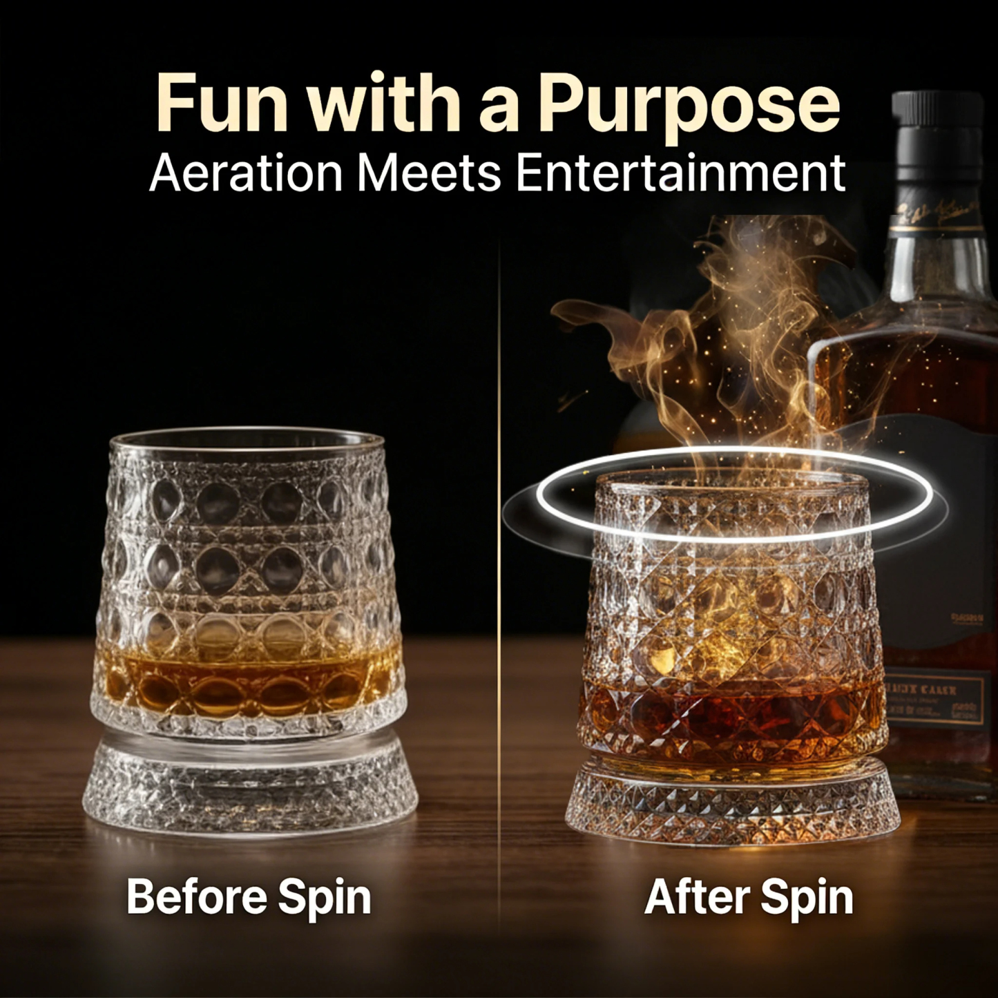 🍻The Zenith 360° Kinetic Crystal Whiskey Tumbler