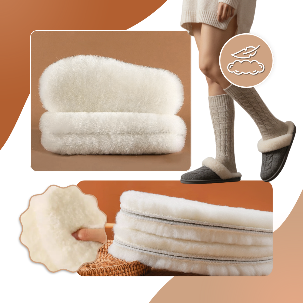 Wool shoe inserts | Felt insoles for boots | Insole replacement | Warm insoles for boots - Walk Comfortably - Ozerty Wool Cloud Warm Shoe Inserts - Walk Comfortably - Ozerty