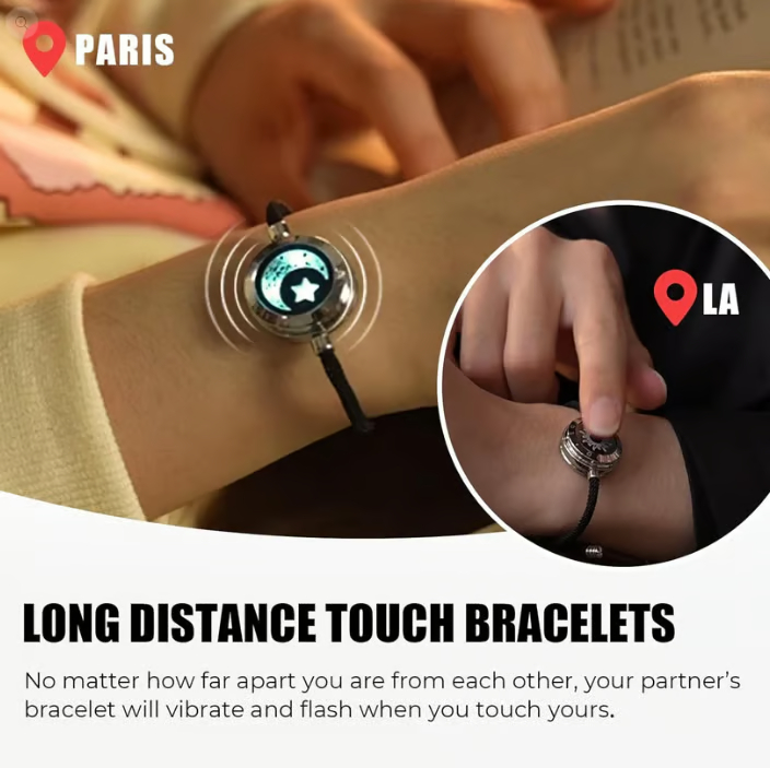 🔥 2-Pack Sun & Moon Bracelets – Luminous Couples Jewelry for Long-Distance Love