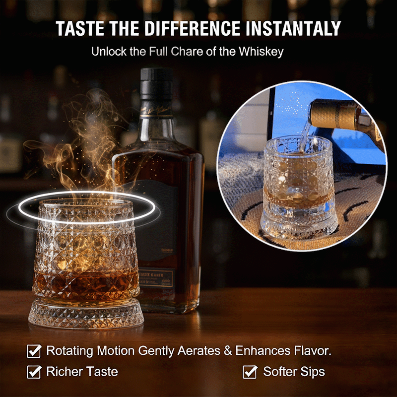 🍻The Zenith 360° Kinetic Crystal Whiskey Tumbler