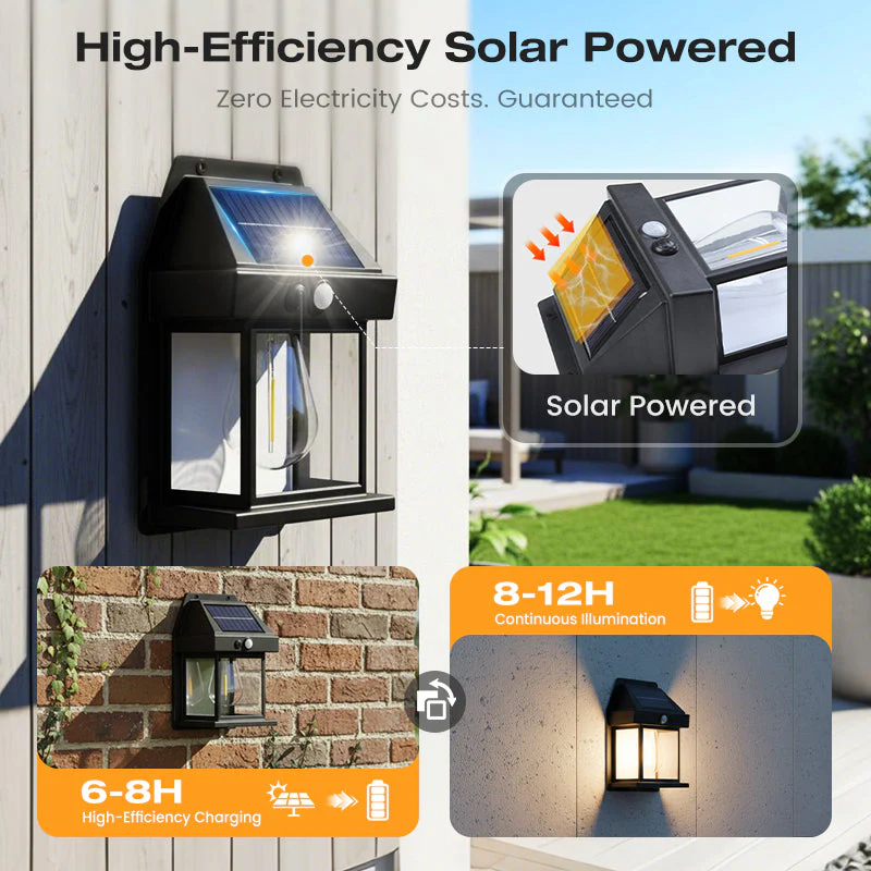 💡 SOLAR WALL LIGHT - Motion Sensor & Weatherproof 🌟🛒