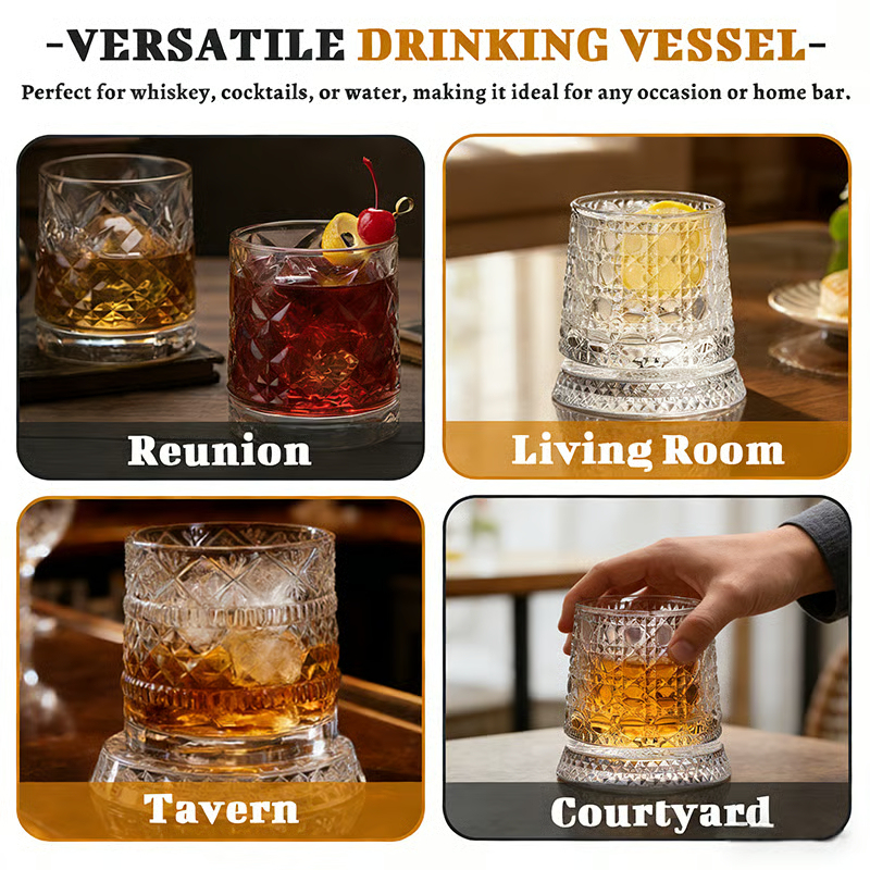 🍻The Zenith 360° Kinetic Crystal Whiskey Tumbler