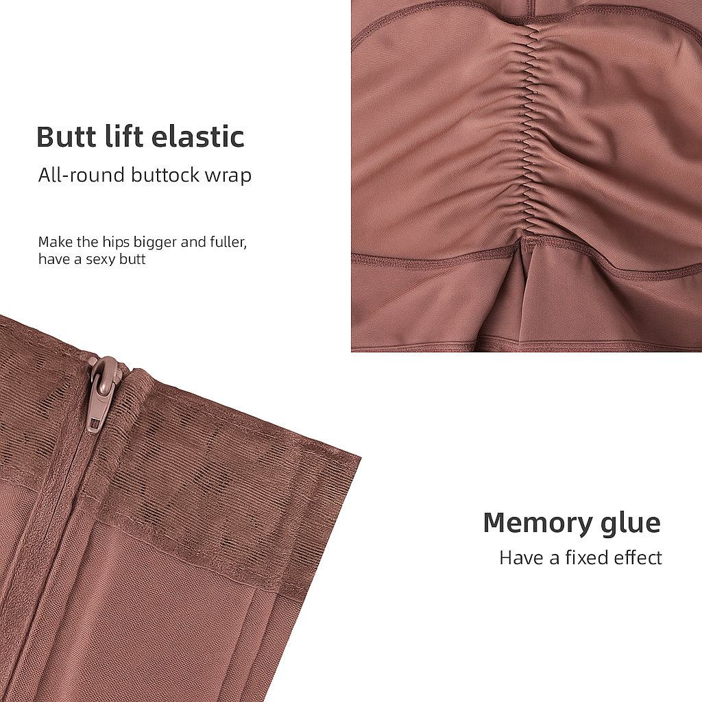 Lace Zipper High-Waist Butt Lifting Shapewear Pants